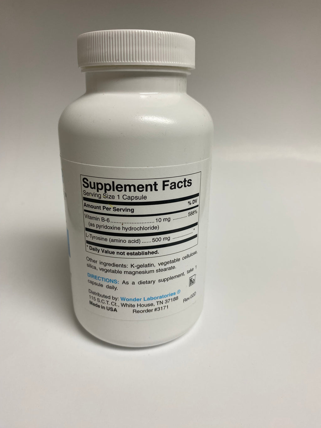 L-Tyrosine 500MG - Zumo Fresco