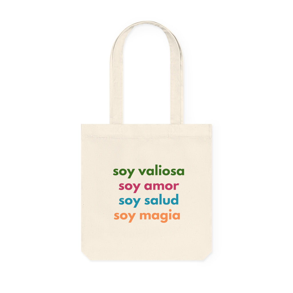Quote Woven Tote Bag-Soy valiosa
