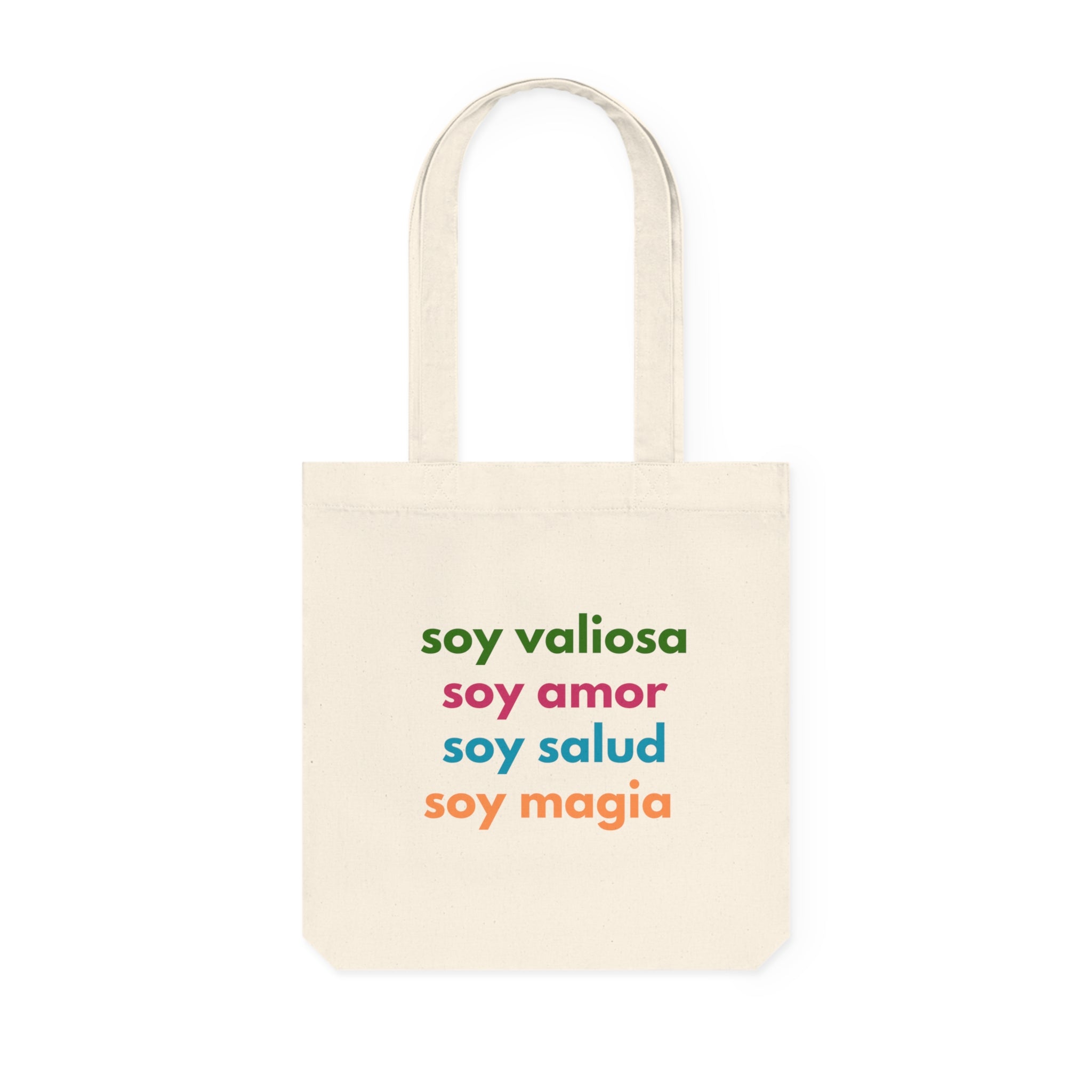 Quote Woven Tote Bag-Soy valiosa