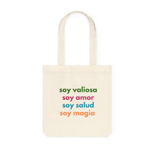 Load image into Gallery viewer, Quote Woven Tote Bag-Soy valiosa
