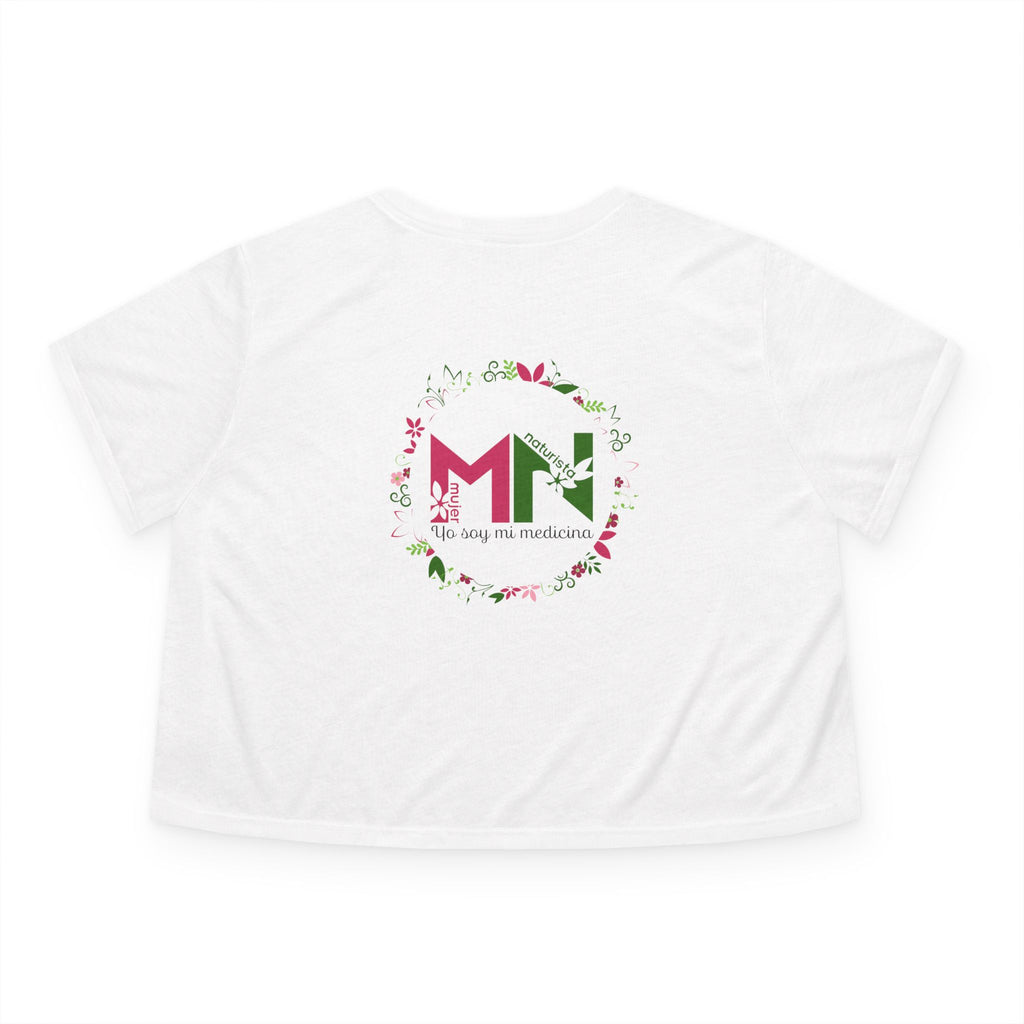 Mujer Naturista Quote-Flowy Cropped Tee