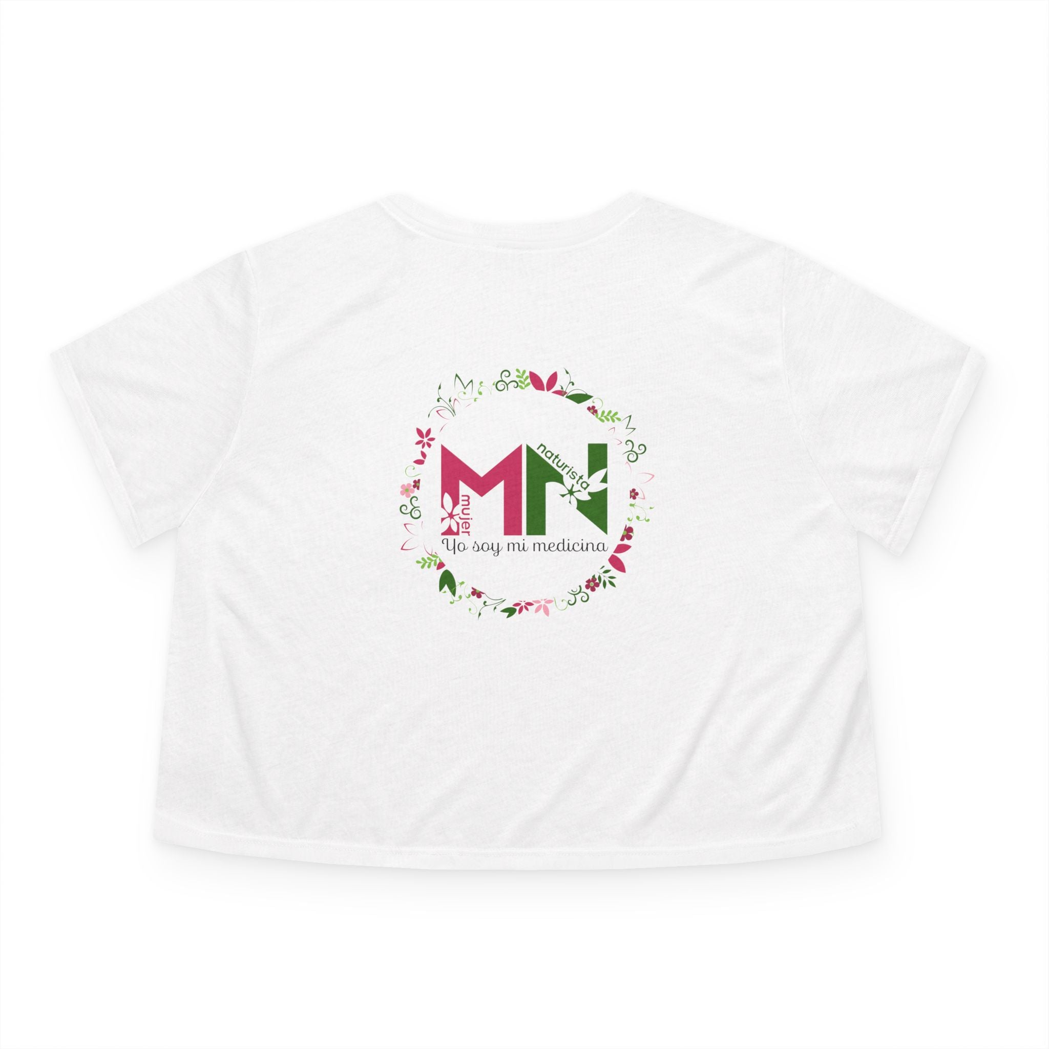 Mujer Naturista Quote-Flowy Cropped Tee
