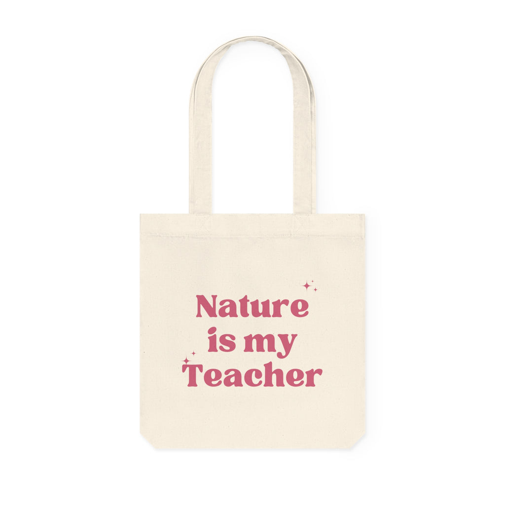 Quote Woven Tote Bag-Nature is my Teacher