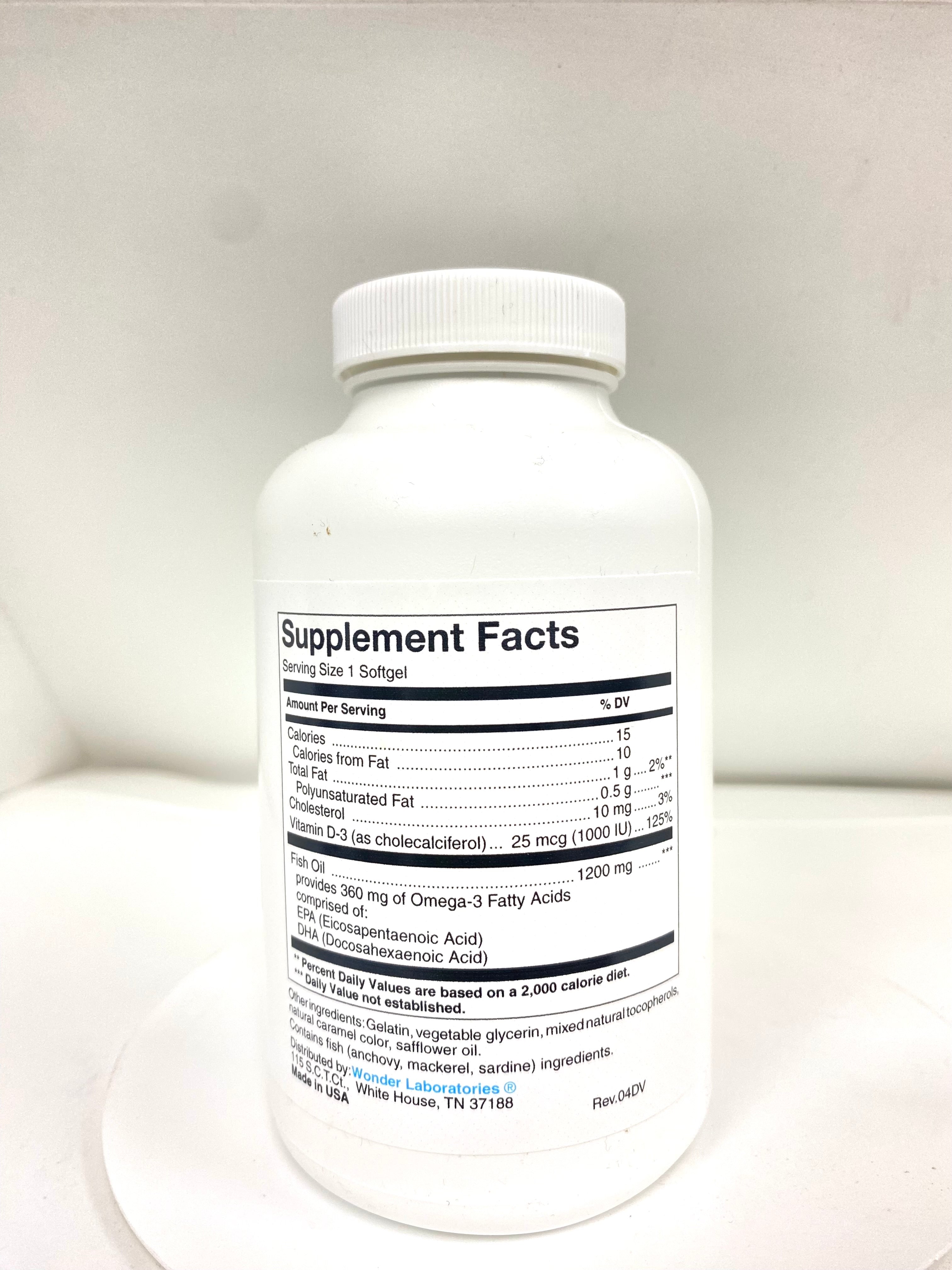 Omega-3 With Natural D3 Fish Oil 1200mg