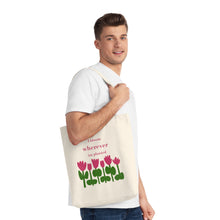 Load image into Gallery viewer, Quote Woven Tote Bag-I bloom