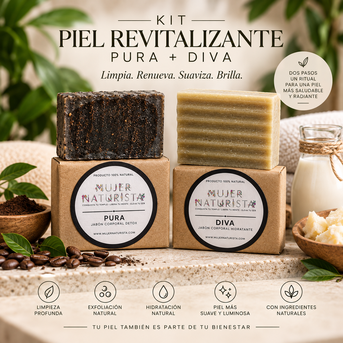 Kit Piel Revitalizante- Jabones Pura & Diva