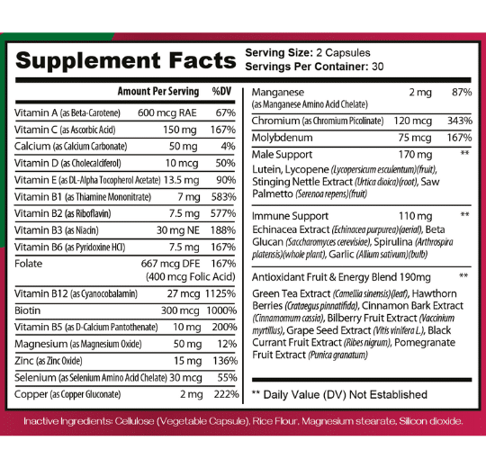 Mens Multivitamins - Zumo Fresco